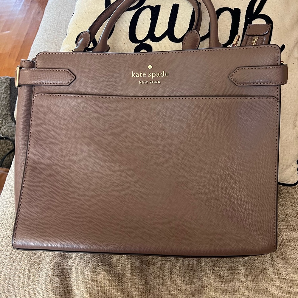Kate Spade Tan Leather Men's Briefcase